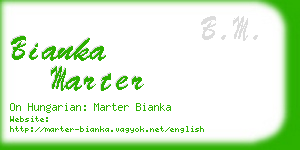 bianka marter business card
